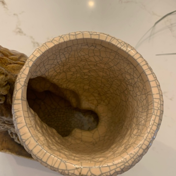 Glazed Ceramic Cocker Spaniel Faux Flower Vase (minor chip) 11x7x5” - Picture 13 of 14